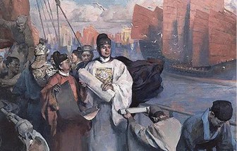 תיעוד המסע של ג׳נג חה בציור מהתקופה