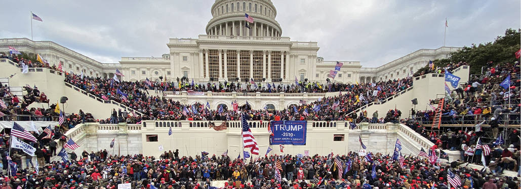תומכי טראמפ מסתערים על הקונגרס צילום- Tayfun Coskun, Anadolu Agency via Getty Images IL